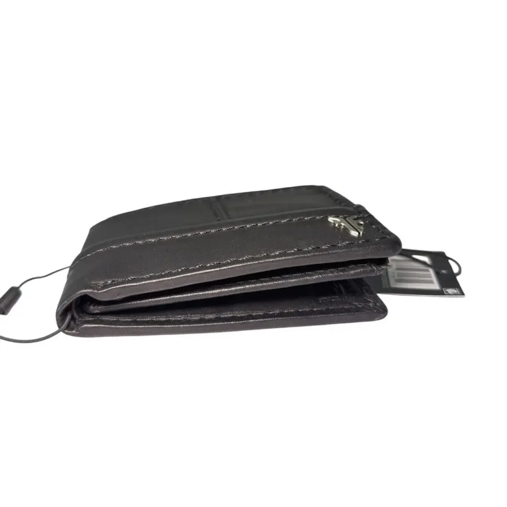 Frye Nash ID Window Leather Bifold Wallet black Boxed